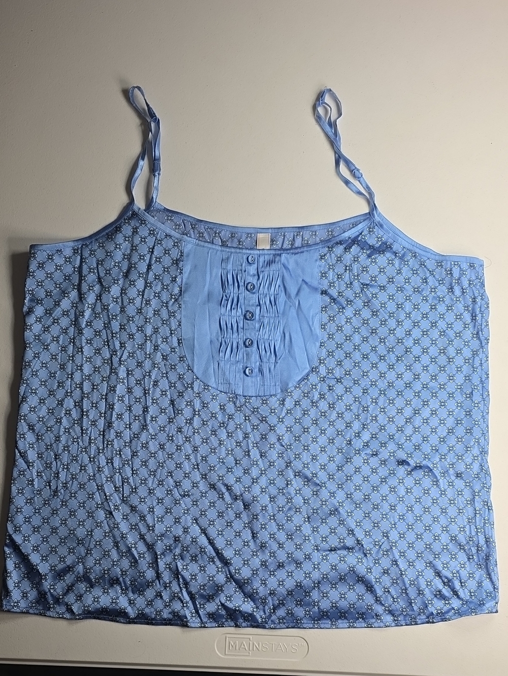 Light Blue Floral Print Spaghetti Strap Gapbody Cami Top
